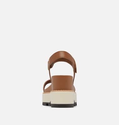 Women's Joanie IV Y Strap Wedge Sandal, Color: Velvet Tan, Blackened Brown, image 3