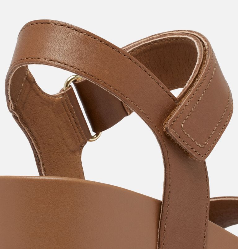 Brown clearance leather wedge