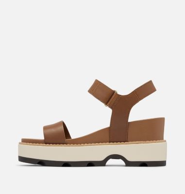 Women's Joanie IV Y Strap Wedge Sandal, Color: Velvet Tan, Blackened Brown, image 4