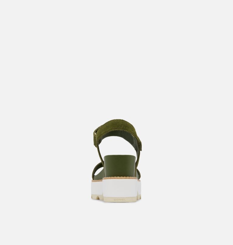 Thumbnail: JOANIE IV Y Strap Wedge Women's Sandal, Color: Utility Green, Honey White, image 3