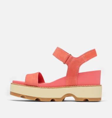 Women's Joanie IV Y Strap Wedge Sandal, Color: Coral Blossom, Gum 16, image 4