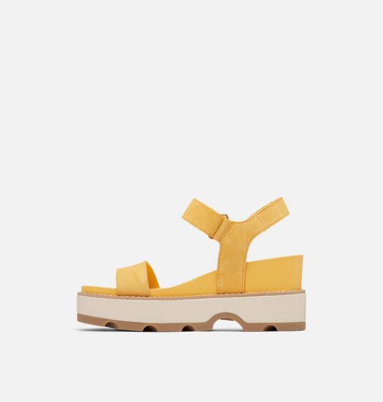 Thumbnail: Joanie IV Y Strap Wedge Sandale für Frauen, Color: Yellow Ray, Honey White, image 4