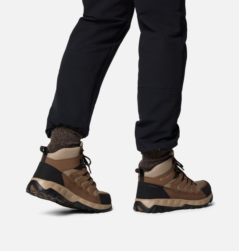 Men’s Strata Trail Mid WP Boot, Color: Dark Brown, Khaki II, image 10
