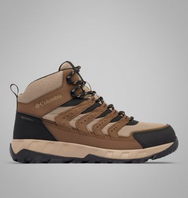 Men’s Strata Trail Mid WP Boot, Color: Dark Brown, Khaki II, image 5