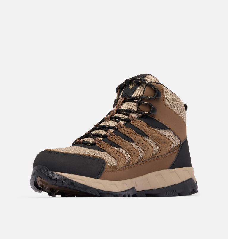 Men’s Strata Trail Mid WP Boot, Color: Dark Brown, Khaki II, image 7