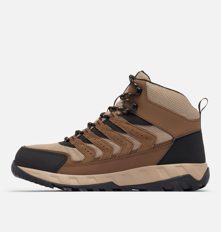 Men’s Strata Trail Mid WP Boot, Color: Dark Brown, Khaki II, image 6