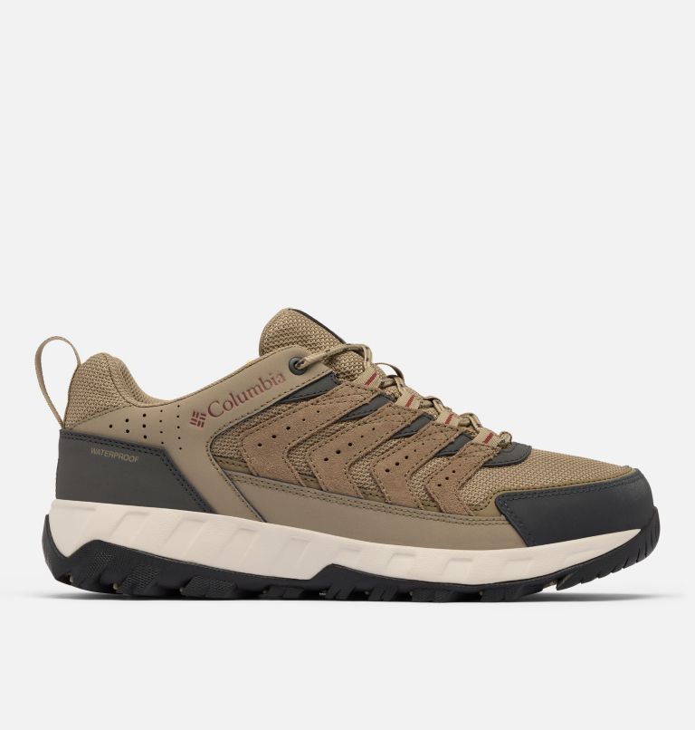 Men's Strata Trail Low Waterproof Shoe, Color: Pebble, Spice, image 1