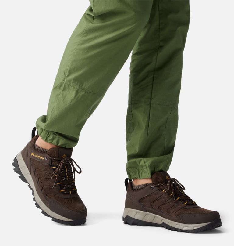 Men's Strata Trail Low Waterproof Shoe, Color: Cordovan, Golden Yellow, image 10
