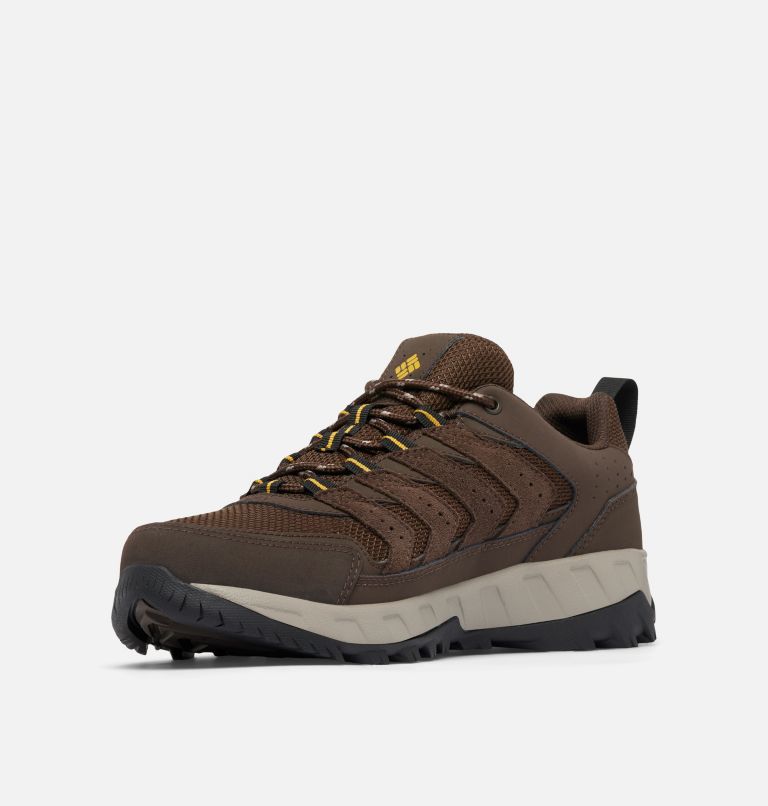 Men's Strata Trail Low Waterproof Shoe, Color: Cordovan, Golden Yellow, image 7