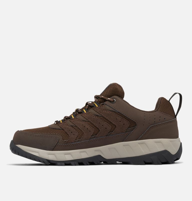 Men's Strata Trail Low Waterproof Shoe, Color: Cordovan, Golden Yellow, image 6