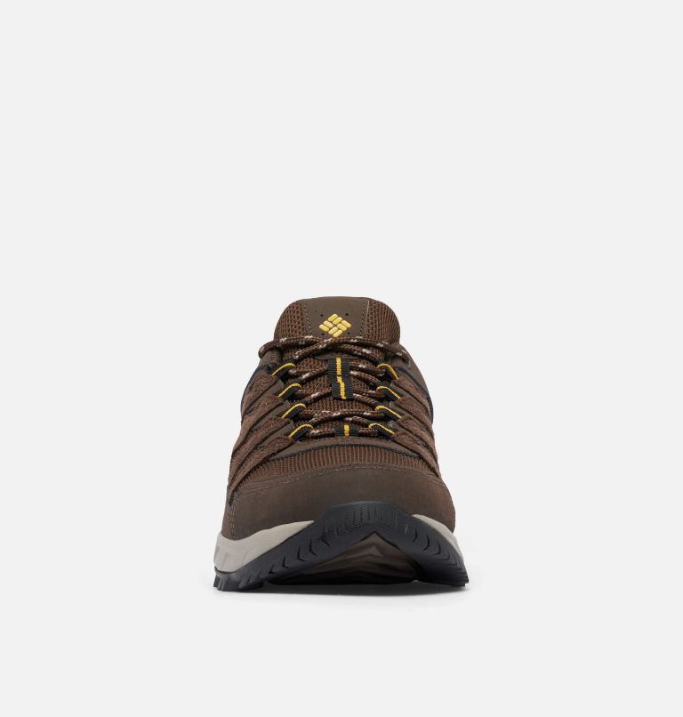 Men's Strata Trail Low Waterproof Shoe, Color: Cordovan, Golden Yellow, image 8
