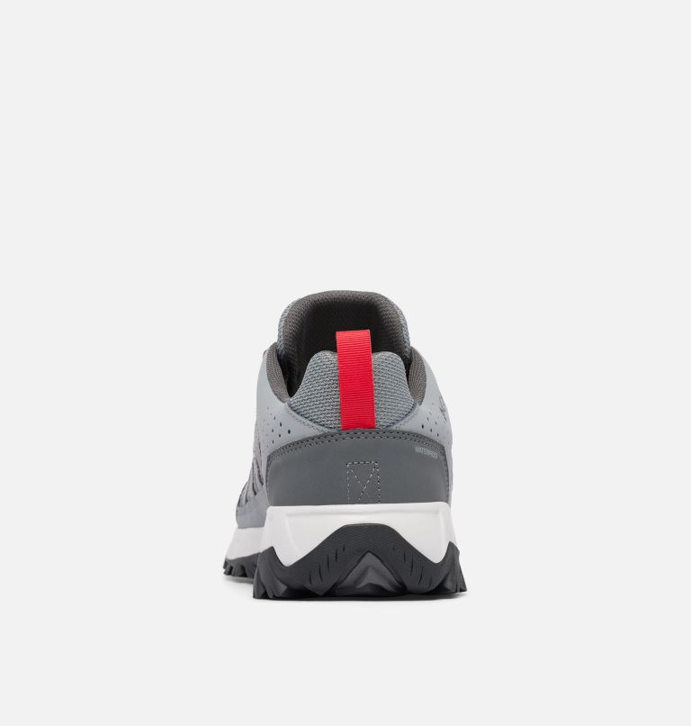 Men's Strata Trail Low Waterproof Shoe - Wide, Color: Ti Grey Steel, Mountain Red, image 2