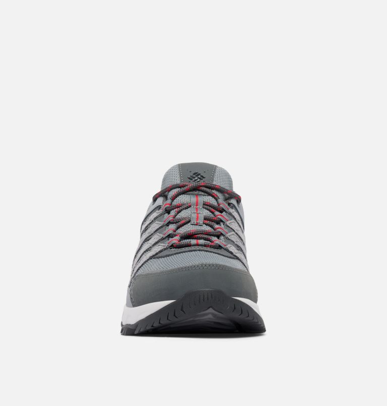 Men's Strata Trail Low Waterproof Shoe - Wide, Color: Ti Grey Steel, Mountain Red, image 8
