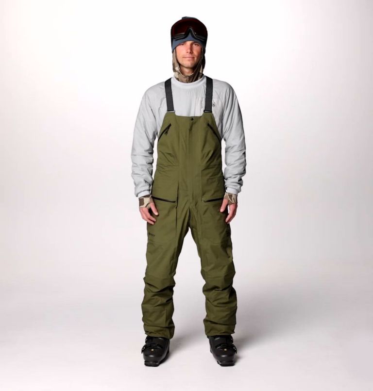 Men's High Exposure GORE-TEX C-KNIT Bib, Color: Combat Green