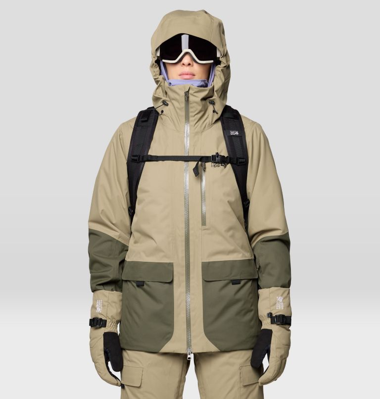 Women's Firefall Insulated Parka, Color: Landslide, Dark Pine, image 5