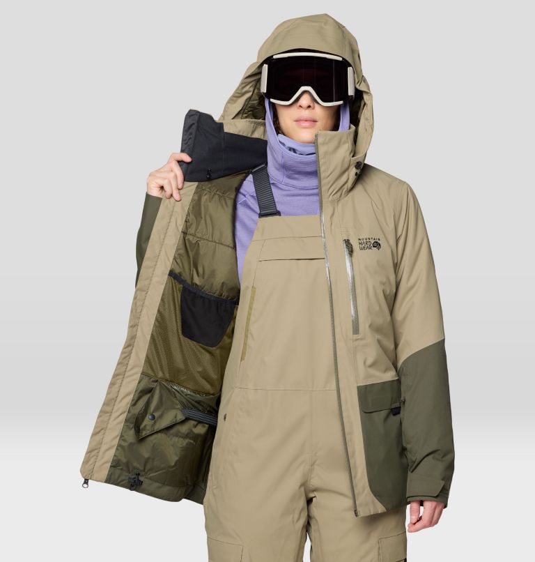 Women's Firefall Insulated Parka, Color: Landslide, Dark Pine, image 6