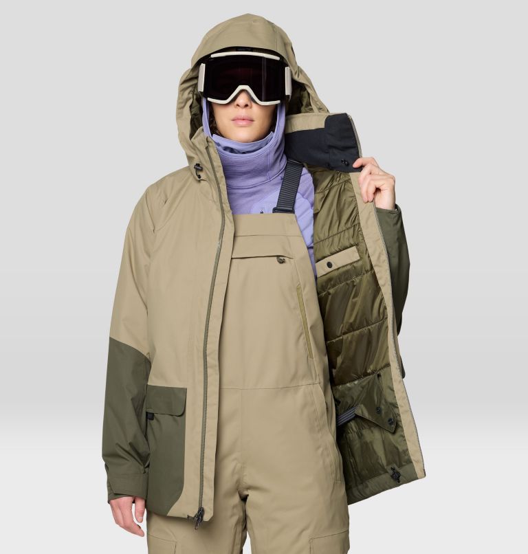 Women's Firefall Insulated Parka, Color: Landslide, Dark Pine, image 7