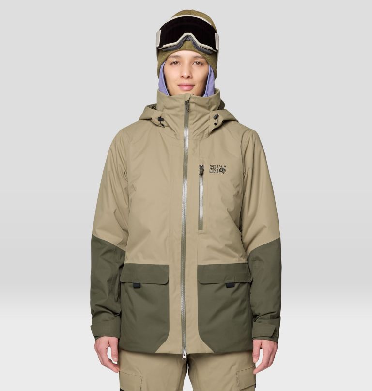 Women's Firefall Insulated Parka, Color: Landslide, Dark Pine, image 1