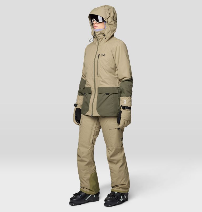 Women's Firefall Insulated Parka, Color: Landslide, Dark Pine, image 2