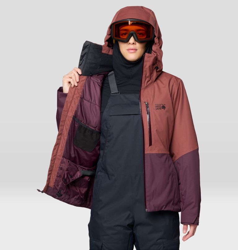 Women's Firefall Insulated Jacket, Color: Bourbon Brown, Blackberry, image 6