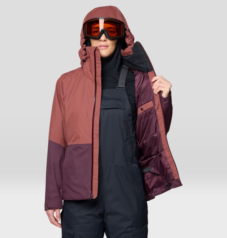 Women's Firefall Insulated Jacket, Color: Bourbon Brown, Blackberry, image 7