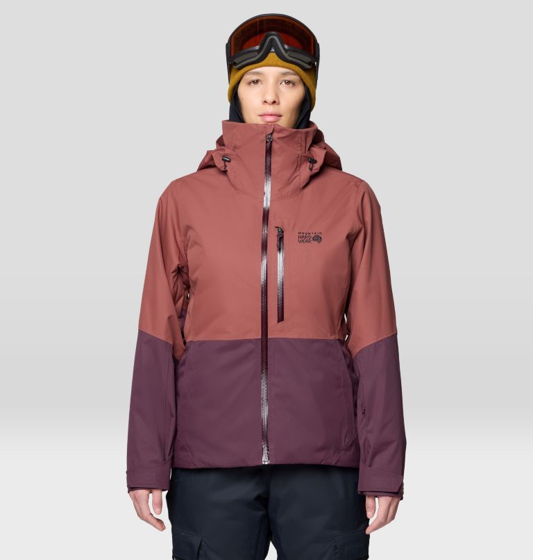 Women's Firefall Insulated Jacket, Color: Bourbon Brown, Blackberry, image 1