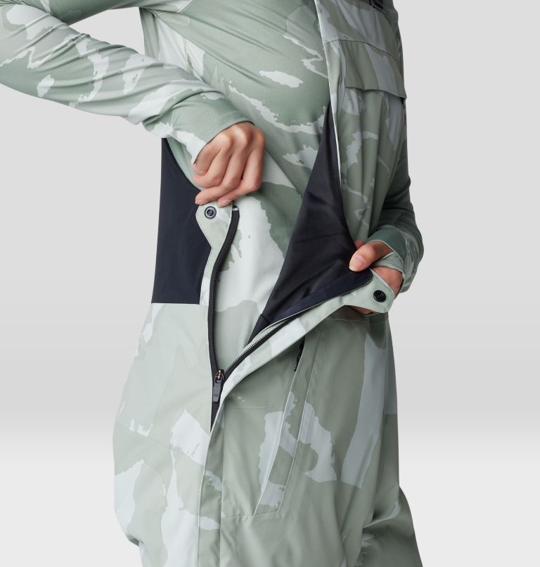 Women's Firefall Bib, Color: White Sage Snowdrifts Print, image 8