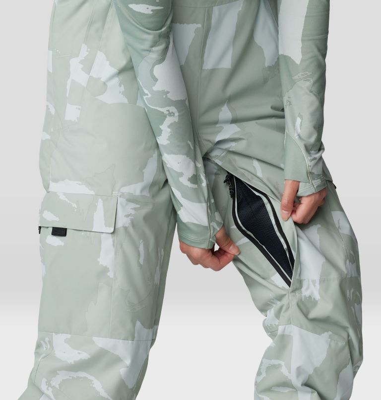 Women's Firefall Bib, Color: White Sage Snowdrifts Print, image 9