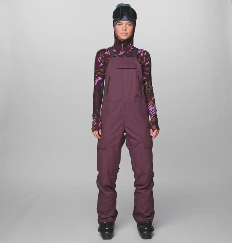 Women's Firefall Bib, Color: Blackberry