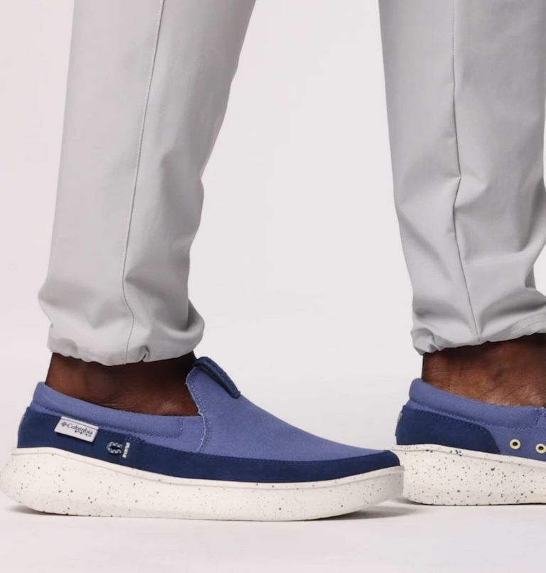 Men's PFG Boatside Shoe, Color: Bluebell, Lemon Wash