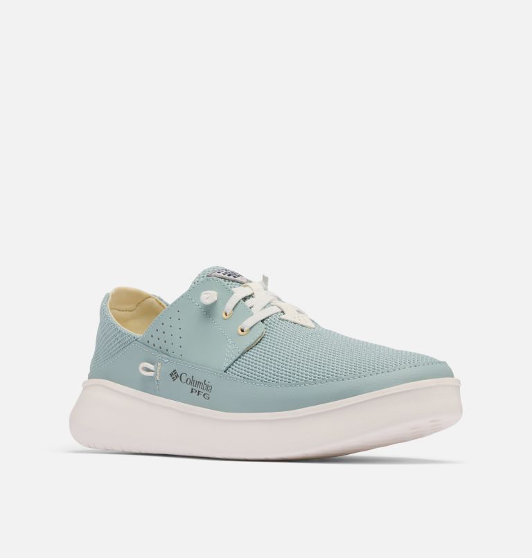 Men's PFG Boatside Breathe Relaxed Shoe - Wide, Color: Crushed Blue, Lemon Wash, image 2