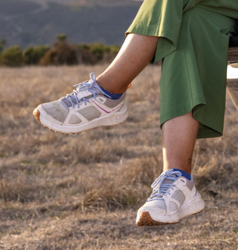 Women's Vertisol Trail Hiking Shoe, Color: Silver Grey, Apricot Fizz, image 12
