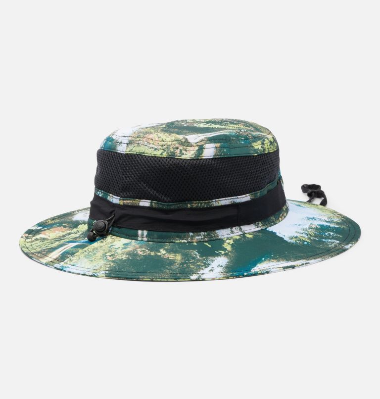 Thumbnail: Bora Bora Retro Booney Hat, Color: Napa Green, Chasing Falls Print, image 2