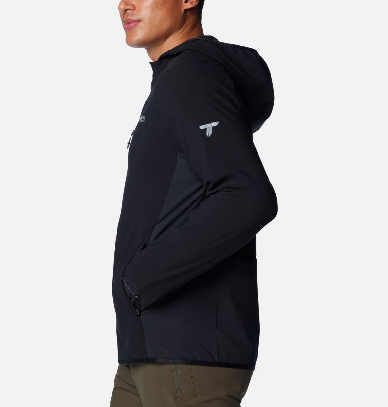 Manteau polaire technique à capuchon avec fermeture éclair Spectre Ridge pour homme, Color: Black, image 3
