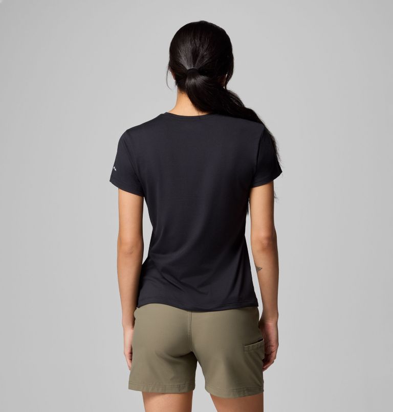 Women's Sloan Ridge Graphic Short Sleeve T-Shirt, Color: Black, Linear Landscape, image 2