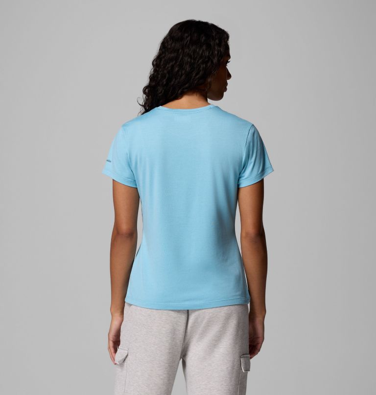T-shirt Graphique Technique Solan Ridge Femme, Color: Vintage Blue, Linear Landscape, image 3