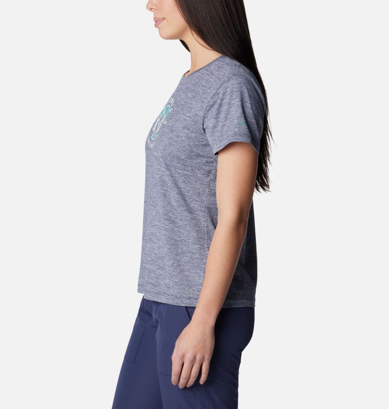 Camiseta técnica estampada Sloan Ridge para mujer, Color: Nocturnal Heather, Naturally Boundless, image 3