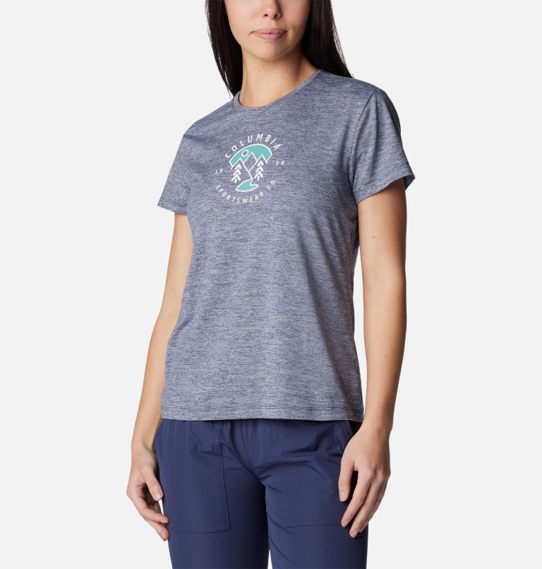Camiseta técnica estampada Sloan Ridge para mujer, Color: Nocturnal Heather, Naturally Boundless, image 5