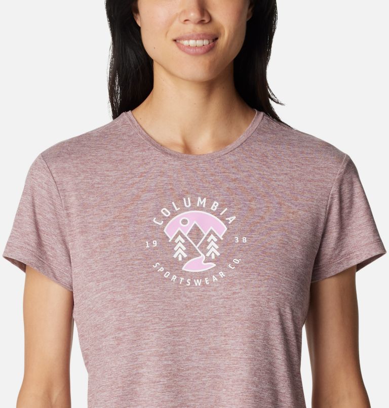 T-shirt imprimé à manches courtes Sloan Ridge pour femme, Color: Fig Heather, Naturally Boundless, image 4