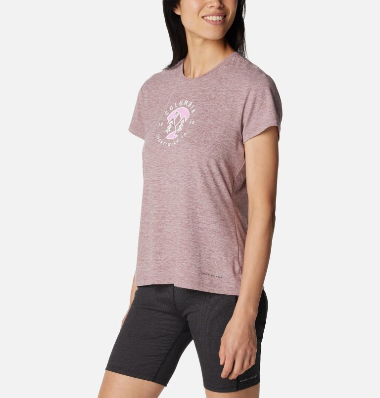 T-shirt imprimé à manches courtes Sloan Ridge pour femme, Color: Fig Heather, Naturally Boundless, image 5