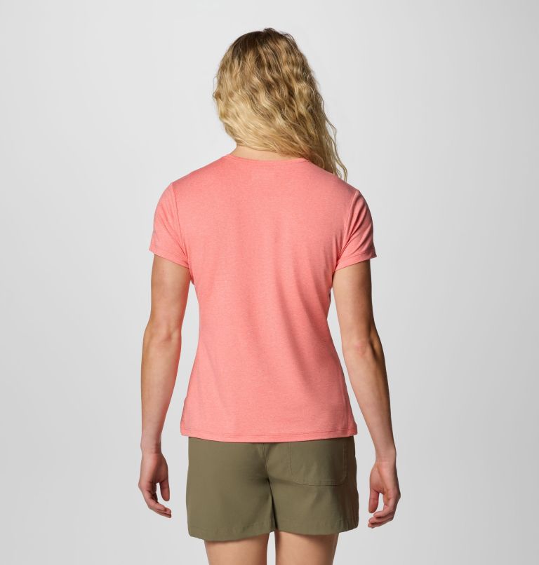 Women's Sloan Ridge Technical Graphic T-Shirt, Color: Alpenglow, Find Your Trail, image 2