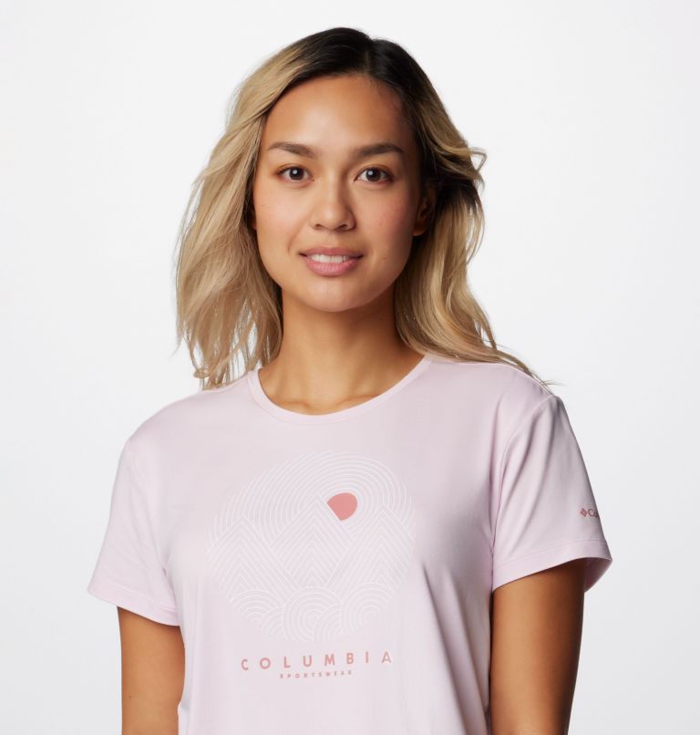 Sloan Ridge Graphic SS Tee, Color: Pink Dawn Heather, Linear Landscape, image 5