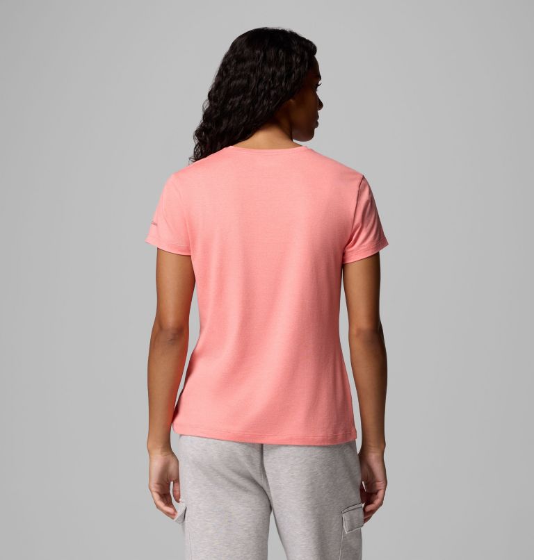 Camiseta técnica estampada Sloan Ridge para mujer, Color: Alpenglow, Linear Landscape, image 3
