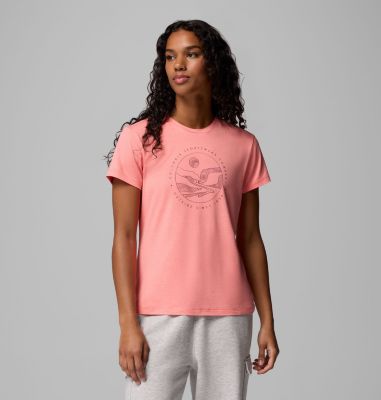 Sloan Ridge Graphic SS Tee, Color: Alpenglow, Linear Landscape, image 9
