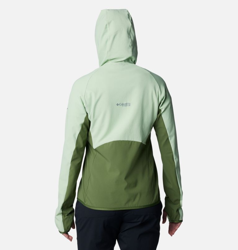 Women's Spectre Ridge Full Zip Hooded Tech Fleece, Color: Sage Leaf, image 2