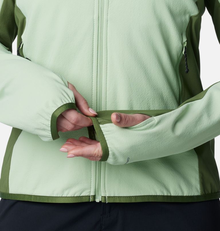 Women's Spectre Ridge Hooded Technical Fleece, Color: Sage Leaf, image 7