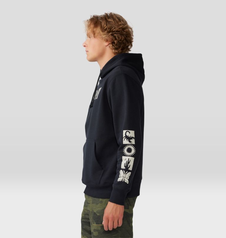 Chandail à capuchon Desert Check Homme, Color: Black, image 3