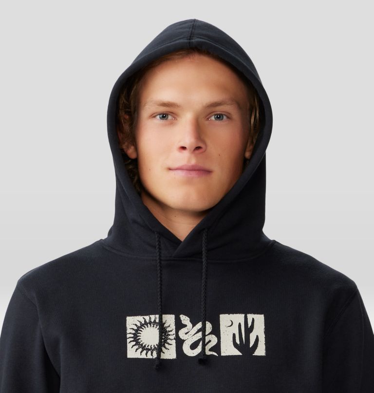 Chandail à capuchon Desert Check Homme, Color: Black, image 4