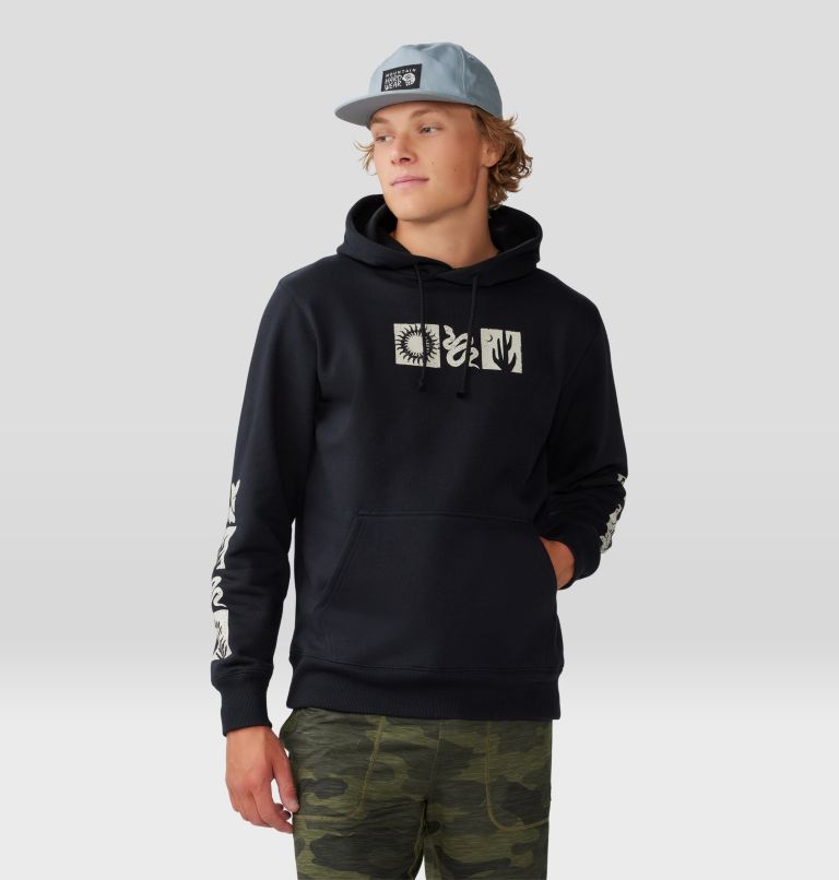 Chandail à capuchon Desert Check Homme, Color: Black, image 5