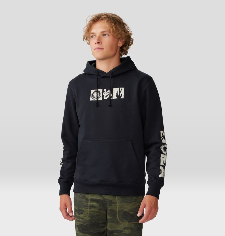 Chandail à capuchon Desert Check Homme, Color: Black, image 6